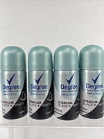 (4) Women Degree Motion Sense Ultra Clear Dry Spray Black + White 1 oz. Ea