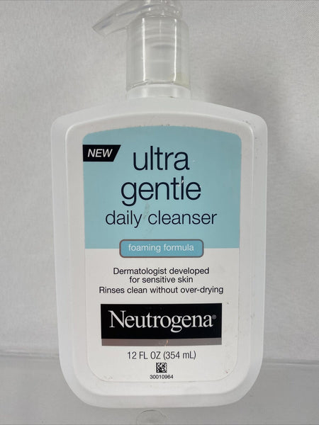 Neutrogena Ultra Gentle Daily Cleanser Foaming Formula for Sensitive Face 12 Oz