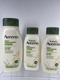 (3) Aveeno Active Naturals Daily Moisturizing Nourishing Oatmeal body wash 12oz