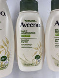 (3) Aveeno Active Naturals Daily Moisturizing Nourishing Oatmeal body wash 12oz