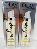 (2) Olay Total Effects Whip Active Moisturizer SPF40 Anti Wrinkle 1.7oz 5/22