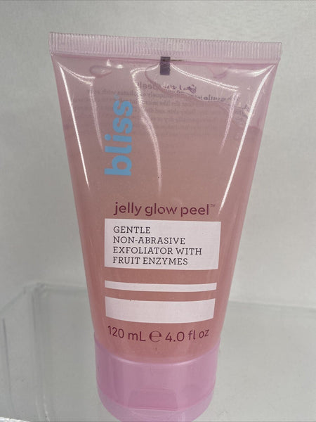 Bliss Jelly Glow Peel Gentle Exfoliator with Fruit Enzymes Scrub 4oz
