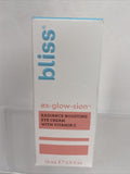 Bliss ex-'glow'-sion! Radiance Boosting Eye Creme with Vitamin C .0.5oz
