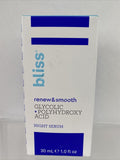 Bliss Renew & Smooth Glycolic + Polyhydroxy Acid Night Serum 1.0 fl oz 30 mL