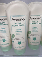 (3) Aveeno Clear Complexion Creme Cleanser Salicylic Acid ￼breakout 5oz 5/22