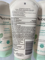 (3) Aveeno Clear Complexion Creme Cleanser Salicylic Acid ￼breakout 5oz 5/22