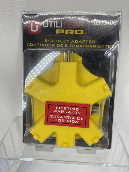 Utilitech 15 Amp 3 Wire 125v Grounding Single to 5 Outlet Adapter Extension Cord