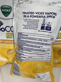 (3) Vicks VapoCool Severe Menthol Honey Lemon Chill 45 Medicated Cough Drop 7/22