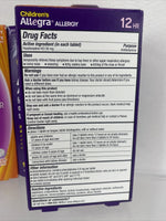 (2) Children's Allegra Allergy Disintegrating Tablets Antihistamine Orange 12ct