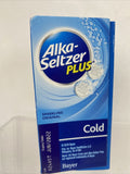 Alka-Seltzer Plus Cold Medicine Sparkling Original 36 Effervescent Tablets 6/22+