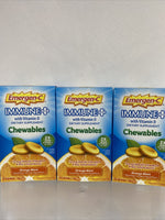 (3) Emergen-C Immune Plus w Vitamin D C Zinc Chewable 14 Ct Orange Blast 8/22