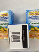 (3) Emergen-C Immune Plus w Vitamin D C Zinc Chewable 14 Ct Orange Blast 8/22