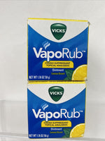 (2) Vicks VapoRub Topical Cough Suppressant Rub Lemon Scent 1.76oz 1/23