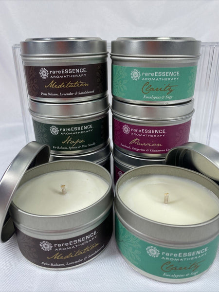 (8) Rare Essence HOPE Meditation Essential Oil Spa Candle ￼Aromatherapy 4oz Tin