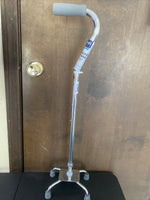 Medline Quad Cane Black 33"- 37"  Adjustable 300lb capacity Foam Grip Locking