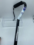 Medline Cane Offset Handle Aluminum Black 300# Capacity Adjustable Height