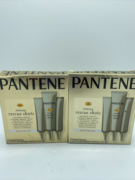 (2) Pantene Pro-V Intense Rescue 3 Shots Ampoules Hair 6 Treatments Gift Set!