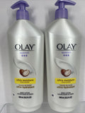 (2) Olay Quench Vitamins E & B3 Body Lotion Ultra Moisture Shea Butter 20.2Oz