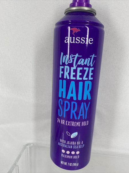 Aussie Instant Freeze Hairspray Extreme Maximum Hold 24 hour Aerosol ￼7 oz