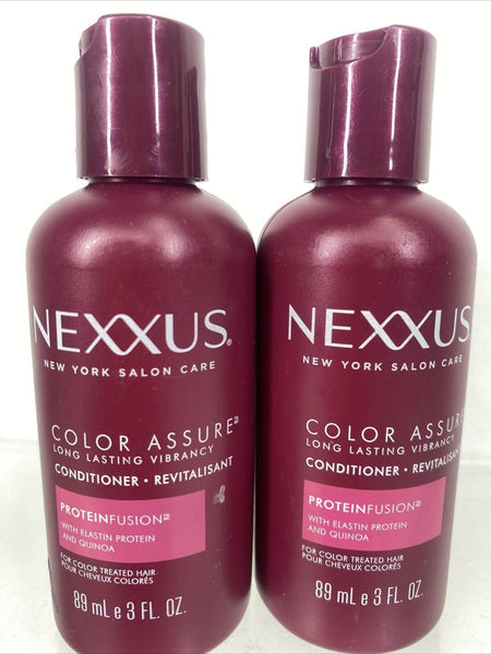 (2)  Nexxus COLOR ASSURE Conditioner 3 fl oz Travel Size
