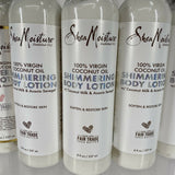 (5) Shea Moisture 100% Virgin Coconut Oil Shimmering Body Lotion 8oz