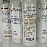 (5) Shea Moisture 100% Virgin Coconut Oil Shimmering Body Lotion 8oz