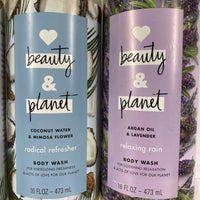 (3) Love Beauty & Planet Relaxing Rain Lavender Argan Radical Body Wash 16oz