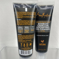 (2) Shea Moisture African Black Soap Bamboo Charcoal Detoxifying Gel Cleanser 4o