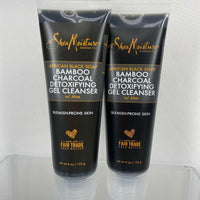 (5) Shea Moisture African Black Soap Bamboo Charcoal Detoxifying Gel Cleanser 4o
