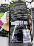 (4) Bioré Self Heating One Minute Mask Instant Clay ￼Charcoal 4 Masks Each