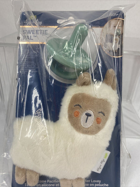Itzy Ritzy Llama Sweetie Pal Pacifier One Size Green/white baby Soft Comfort
