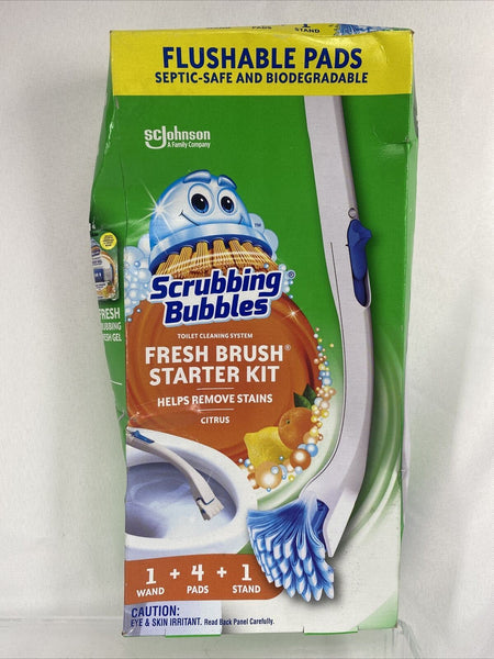 Scrubbing Bubbles Citrus Scent Fresh Brush Starter Kit Toilet Cleaning System