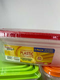 Home Smart 3Pk Snack Reusable Food Container Lids 8.45oz 15oz 27oz CHOOSE COLOR