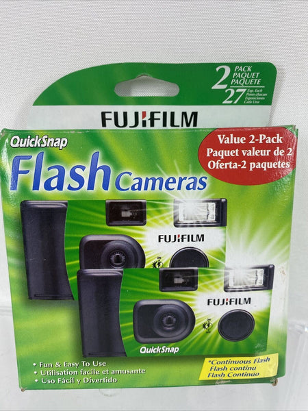 Fuji Film Quick Snap Flash Cameras 2-Pack 27 Exposures 2022