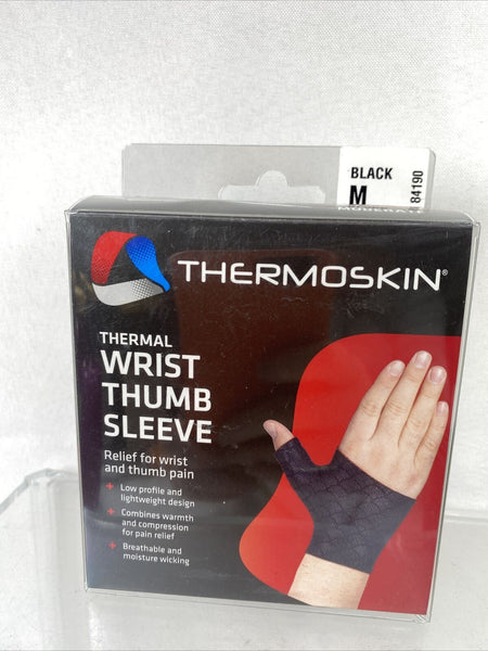 Thermoskin Medium Thermal Wrist Thumb Sleeve Brace Support Stabilizing Moderate