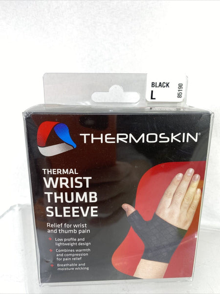 Thermoskin Large Thermal Wrist Thumb Sleeve Brace Support Stabilizing Moderate