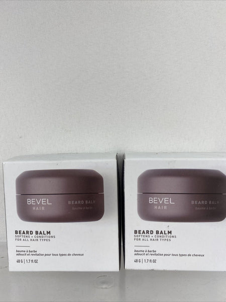 (2) Bevel Hair Beard Balms -Softens & Conditions Light Weight Moisturizer ￼1.7oz
