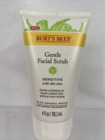 Burt's Bees Gentle Facial Scrub Cleanser Exfoliating Aloe Sensitive 4oz