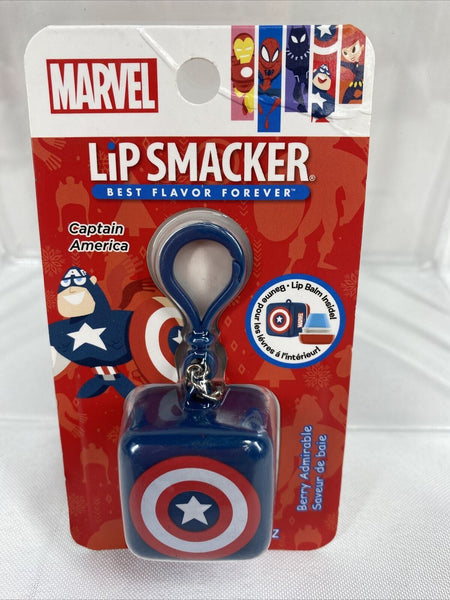 Marvel Captain America Lip Smacker Cube Keychain Clip Berry Admirable