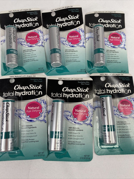 (6) Chapstick Total Hydration Eucalyptus mint￼ AGE Defy Lip Balm ￼COMBINE SHIP