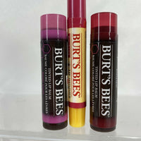 (3) Burt's Bees Lip Shimmer Lip Balm Rhubarb Sweet Violet Daisy Tinted Lip Balm￼