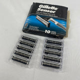 Gillette Sensor Men's Razor Blade Refills, 10 Count