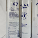 (4) Pure 0% by Gillette Soothing Shave Gel with Aloe Sulfate Free 6 oz ea.