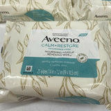 (3) Aveeno Calm Restore Wipes Nourishing Makeup Removing Towelettes Face 25ct