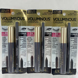 (2) 704 Blackest Black L'OREAL Voluminous Original  Mascara + Waterproof Liner