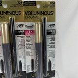 (2) 704 Blackest Black L'OREAL Voluminous Original  Mascara + Waterproof Liner