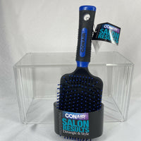 Conair Salon Results Paddle Hair Brush, Black & Blue Square Cushion DeTangle￼ ￼