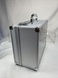 Clear Hard Carrying Case MakeUp Bag Case Train Silver Latch