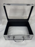 Clear Hard Carrying Case MakeUp Bag Case Train Silver Latch