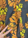 Sonoma Large Polyester Men’s Hawaiian Orange Gray Yellow Pocket Button Shirt￼